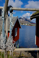 Image showing Fishing huts