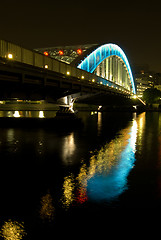 Image showing night bridge