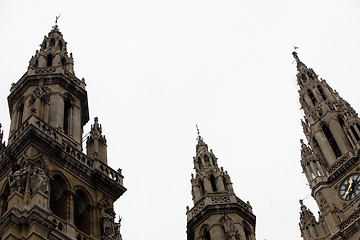 Image showing Gothic towers of Vienna's city hall