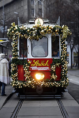 Image showing Christmas tram