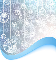 Image showing Blue background with christmas snowflake. EPS 8