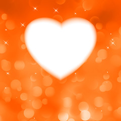 Image showing Orange bokeh valentine card. EPS 8