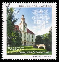 Image showing Stamp printed in Croatia shows Valpovo the Hilleprand-Prandau Normann-Ehrenfels Castle