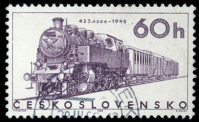 Image showing Stamp printed in Czechoslovakia showing the '423.0206' Locomotive