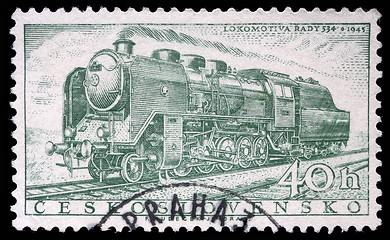 Image showing Stamp printed in Czechoslovakia showing the 'Rady 534' Locomotive