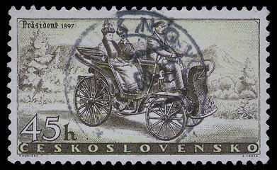 Image showing Stamp printed in Czechoslovakia, shows Prasident Car