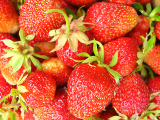 Image showing Set of a ripe strawberry