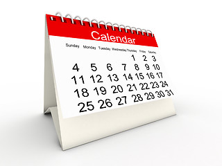 Image showing 3D calendar 