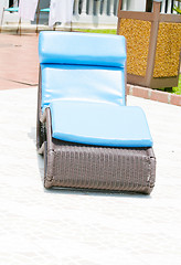 Image showing Lounge relaxing chair in the terrace