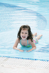 Image showing little girl in the pool 