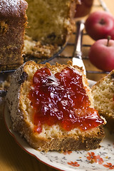 Image showing Traditional Polish Cake with apple marmelade