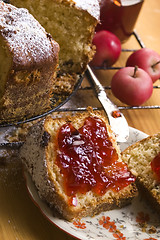 Image showing Traditional Polish Cake with apple marmelade