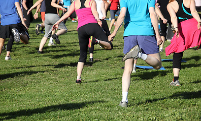 Image showing exercising people