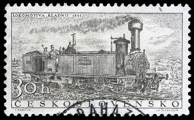 Image showing Stamp printed in Czechoslovakia showing the 'Kladno' Locomotive