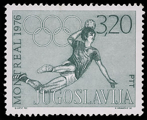 Image showing Stamp printed in Yugoslavia shows olympic games in Montreal