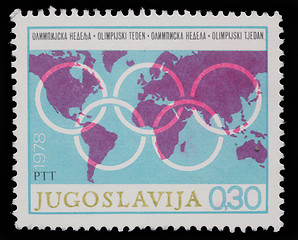 Image showing Stamp printed in Yugoslavia shows Olympic week