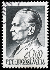 Image showing Stamp printed in Yugoslavia, is depicted Josip Broz Tito