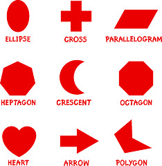 Image showing Basic Geometric Shapes with Captions