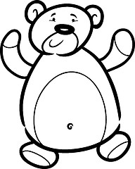 Image showing teddy bear cartoon for coloring book