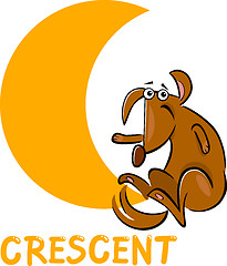 Image showing crescent shape with cartoon dog