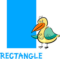 Image showing rectangle shape with cartoon bird