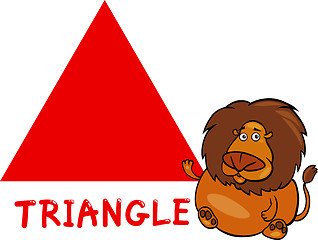 Image showing triangle shape with cartoon lion