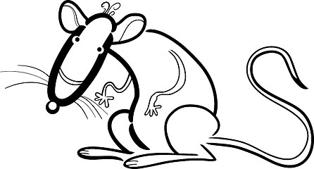 Image showing rat cartoon character for coloring