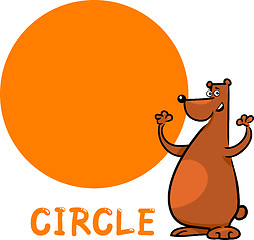 Image showing circle shape with cartoon bear