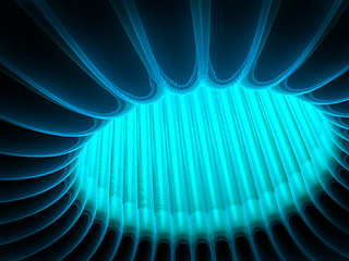 Image showing Blue 3d Tunnel