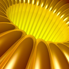 Image showing Gold 3d Tunnel