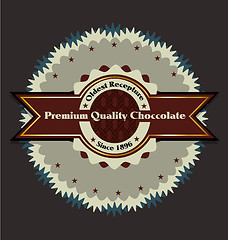 Image showing Premium choccolate product  label