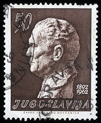 Image showing Stamp printed in Yugoslavia, is depicted Josip Broz Tito