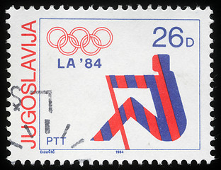 Image showing Stamp printed in Yugoslavia shows olympic games in Los Angeles