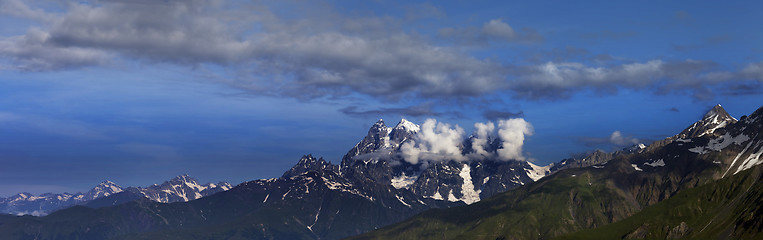 Image showing Panorama of summer mountains