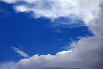 Image showing Blue sky and clouds in sunny day