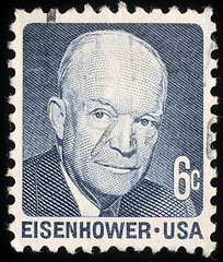 Image showing Stamp printed in the USA shows Dwight David Eisenhower