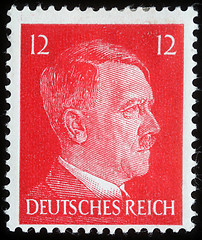 Image showing Stamp printed in Germany shows image with portrait of Adolf Hitler