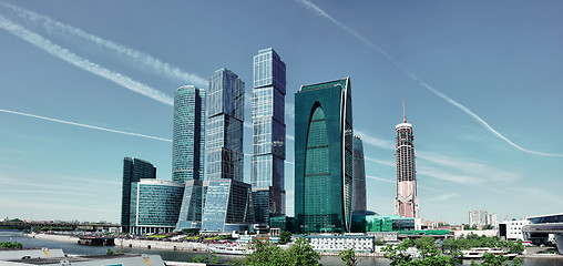 Image showing Modern skyscrapers in Moscow