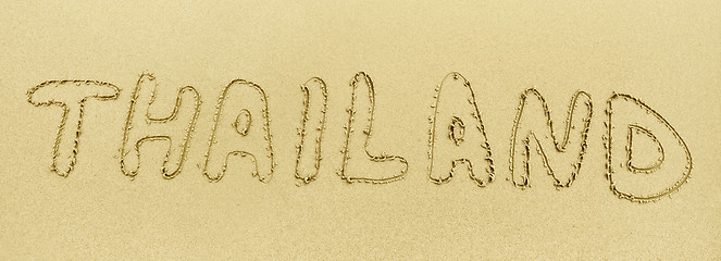 Image showing Inscription on the sand - Thailand