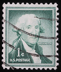 Image showing Stamp printed in the United States of America shows George Washington