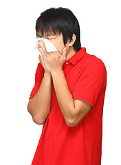 Image showing sneeze man