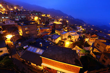 Image showing chiu fen village at night, in Taiwan