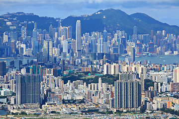 Image showing Hong Kong crowded building