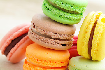 Image showing Colorful macaroons