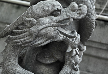 Image showing chinese dragon statue in temple