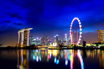 Image showing Singapore at night