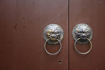 Image showing lion door lock