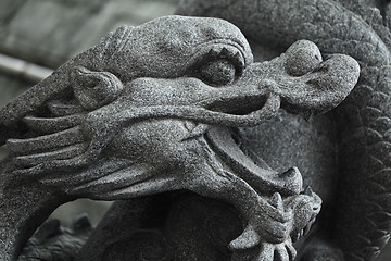 Image showing chinese dragon statue in temple