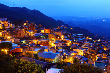 Image showing jiu fen village at night, in Taiwan