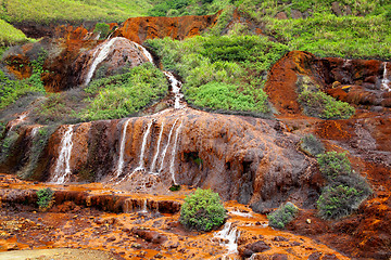 Image showing golden waterfall